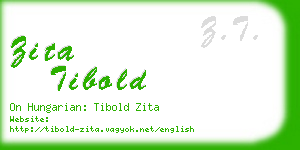 zita tibold business card